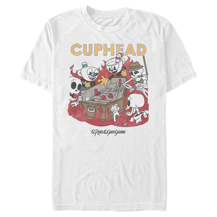 Fifth Sun Men's Cuphead Playing Craps At The Devil's Casino T-Shirt
