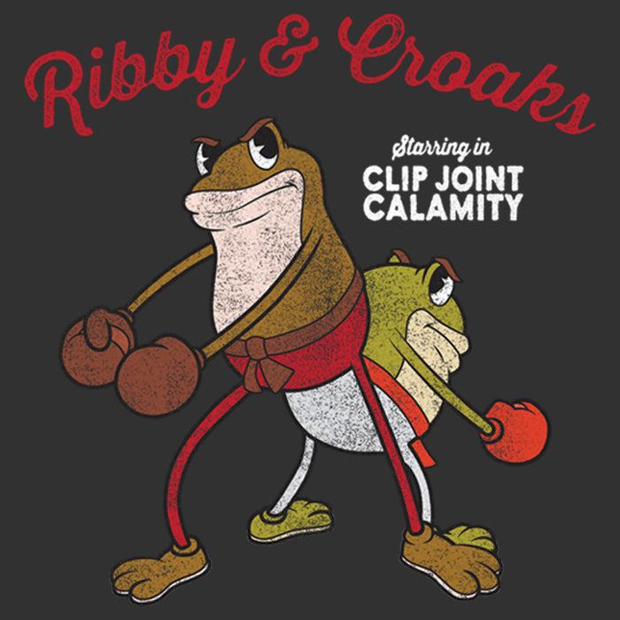 Fifth Sun Men's Cuphead Ribby And Croaks Distressed Sweatshirt