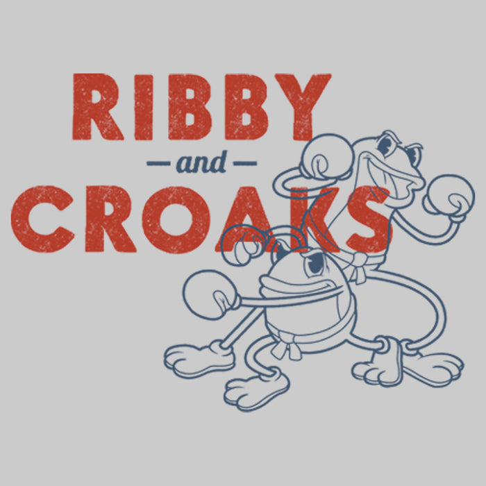 Fifth Sun Men's Cuphead Ribby And Croaks Ready To Box Sweatshirt