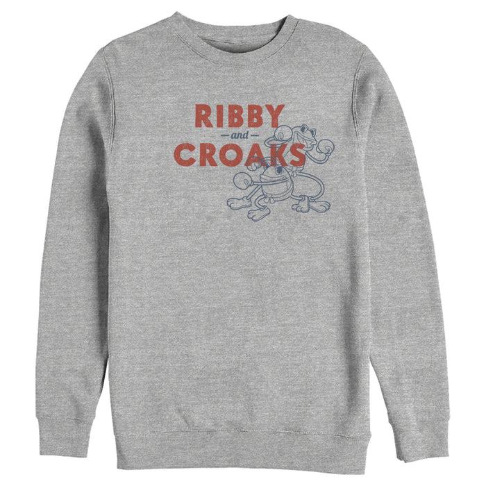 fifth sun Men's Cuphead Ribby and Croaks Ready to Box Sweatshirt