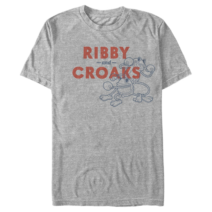 fifth sun Men's Cuphead Ribby and Croaks Ready to Box T-Shirt