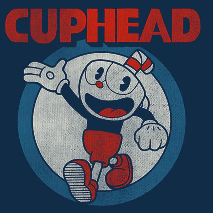 Fifth Sun Men's Cuphead Smile And Wave Distressed Long Sleeve Shirt