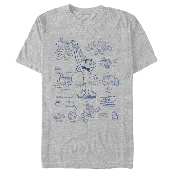 fifth sun Men's Cuphead The Delicious Last Course Concept Cup T-Shirt