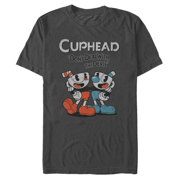 fifth sun Men's Cuphead Videogame Front Cover T-Shirt