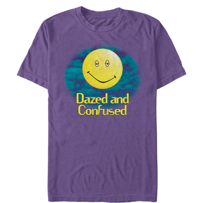 Fifth Sun Men's Dazed And Confused Cloudy Big Smiley Logo T-Shirt