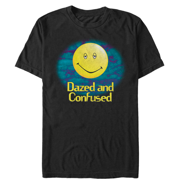 fifth sun Men's Dazed and Confused Cloudy Big Smiley Logo T-Shirt