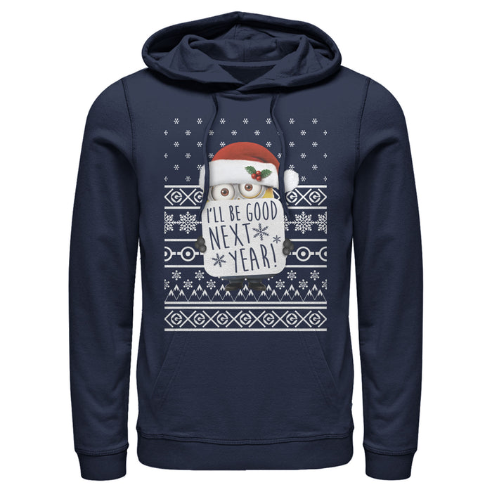 fifth sun Men's Despicable Me Christmas Good Minion Pull Over Hoodie