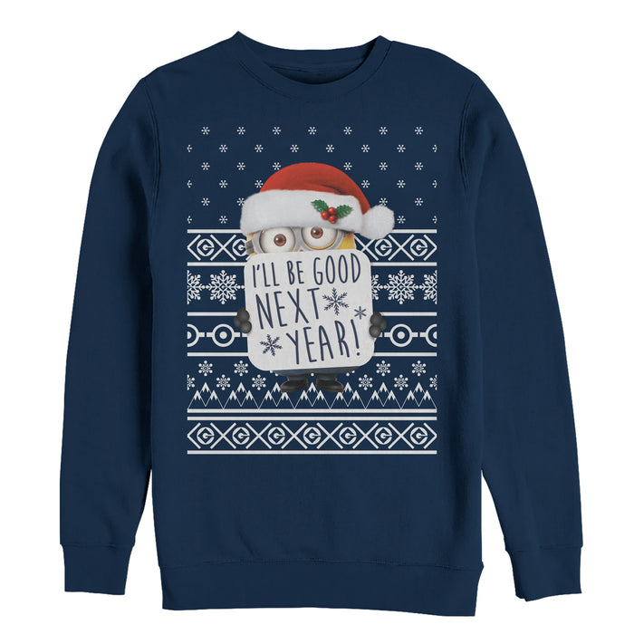 Fifth Sun Men's Despicable Me Christmas Good Minion Sweatshirt