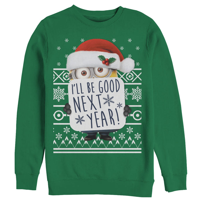 Fifth Sun Men's Despicable Me Christmas Good Minion Sweatshirt