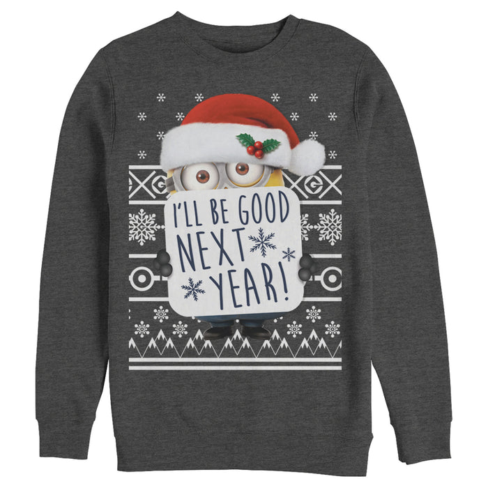 fifth sun Men's Despicable Me Christmas Good Minion Sweatshirt