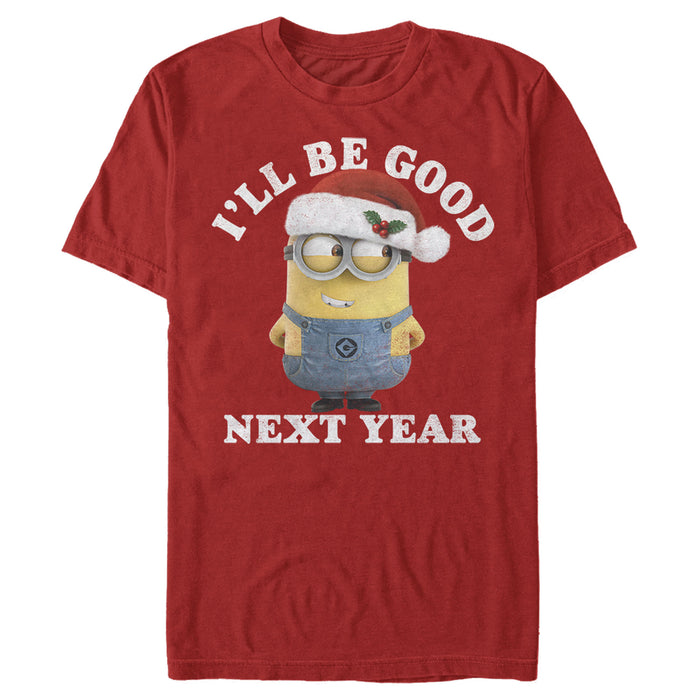 fifth sun Men's Despicable Me Christmas Minions Be Good Next Year T-Shirt