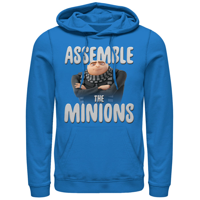 fifth sun Men's Despicable Me Gru Assemble the Minions Pull Over Hoodie