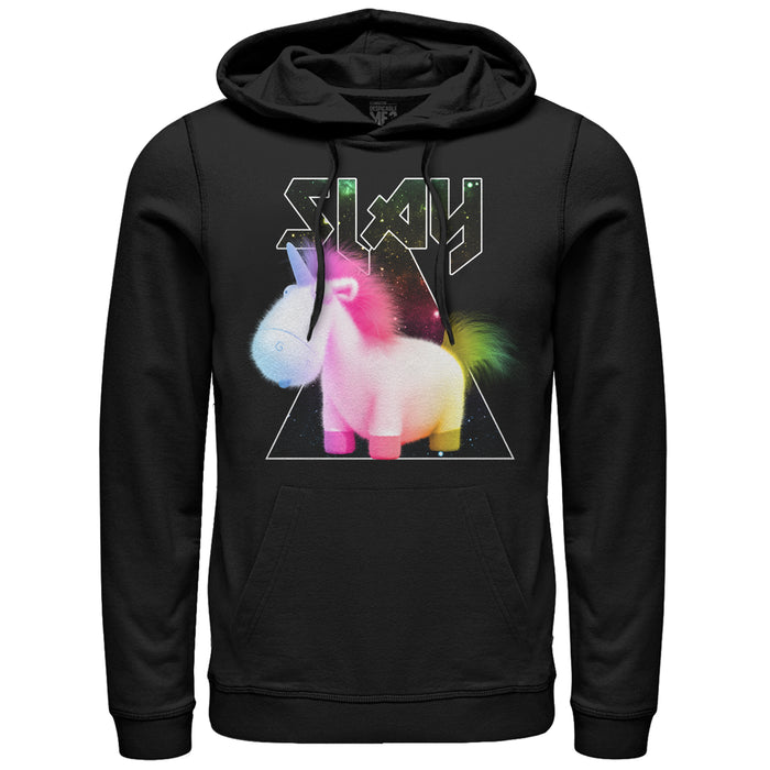 fifth sun Men's Despicable Me Metal Rock Unicorn Pull Over Hoodie