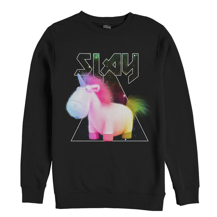 fifth sun Men's Despicable Me Metal Rock Unicorn Sweatshirt