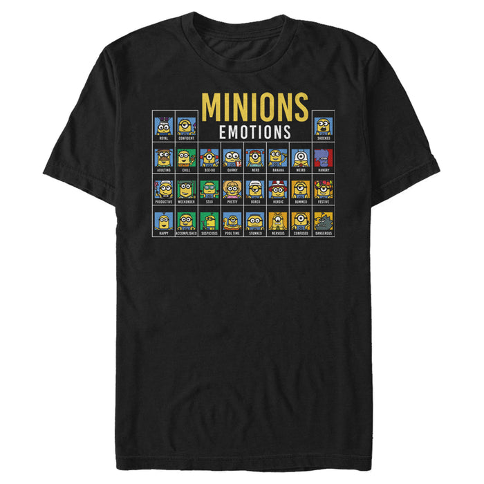 fifth sun Men's Despicable Me Minion Emotion Periodic Table T-Shirt