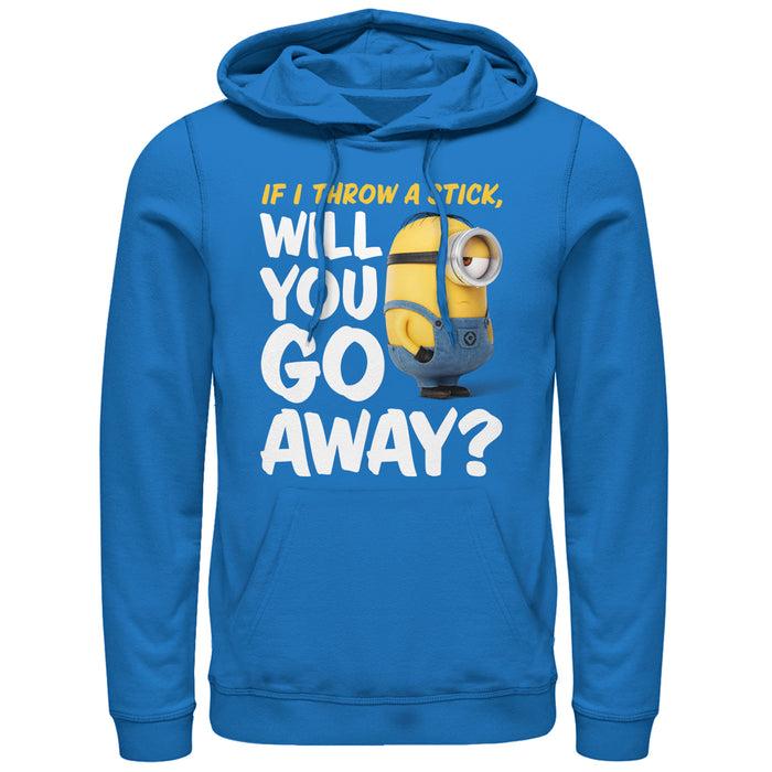 fifth sun Men's Despicable Me Minion Go Away Pull Over Hoodie