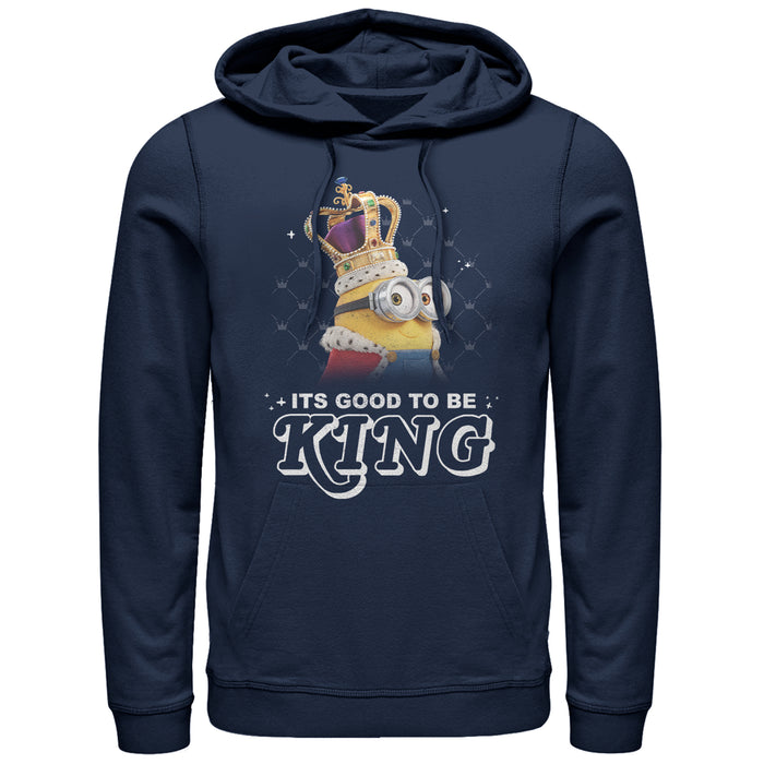fifth sun Men's Despicable Me Minion Good to Be King Pull Over Hoodie