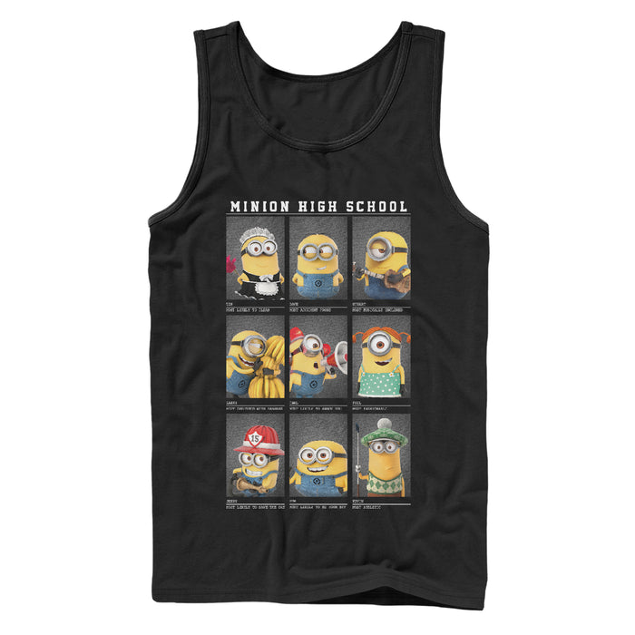 fifth sun Men's Despicable Me Minion High School Yearbook Tank Top
