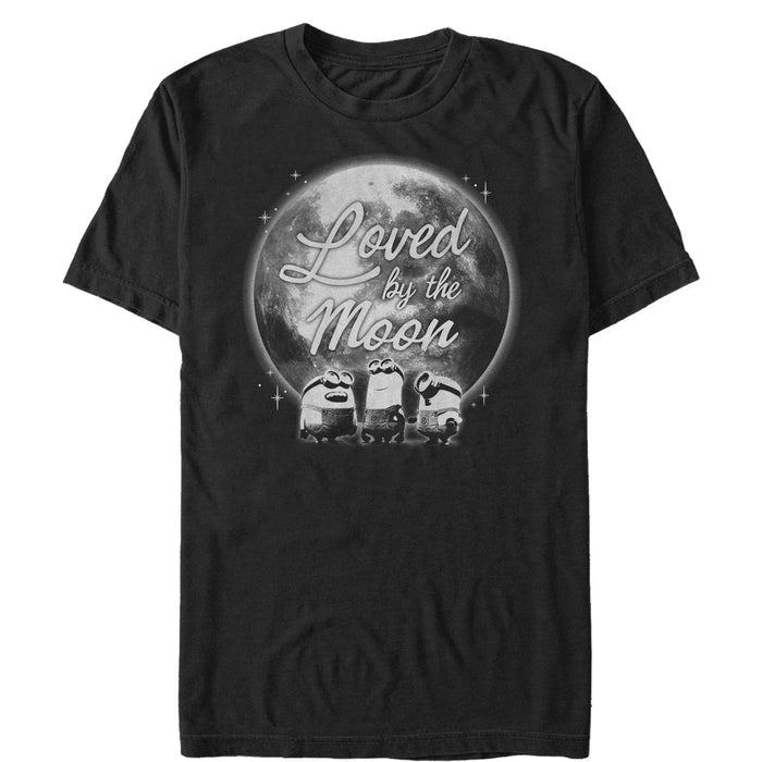 fifth sun Men's Despicable Me Minion Loved By Moon T-Shirt