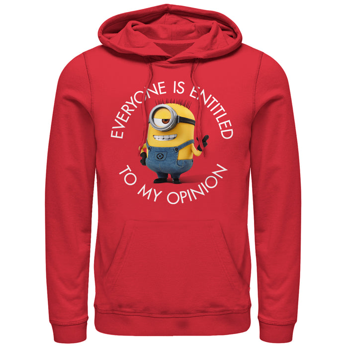 fifth sun Men's Despicable Me Minion My Opinion Pull Over Hoodie