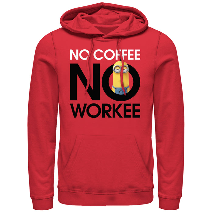 fifth sun Men's Despicable Me Minion No Coffee Pull Over Hoodie
