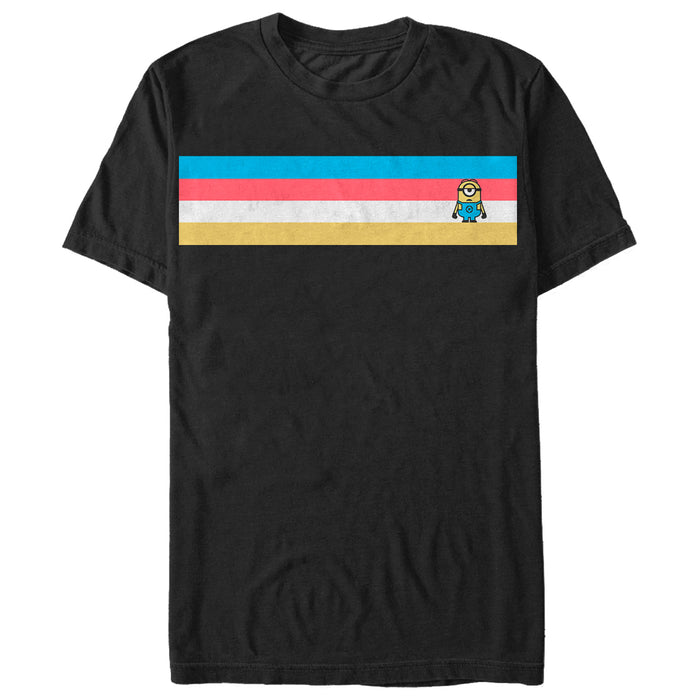 fifth sun Men's Despicable Me Minion Retro Stripe T-Shirt