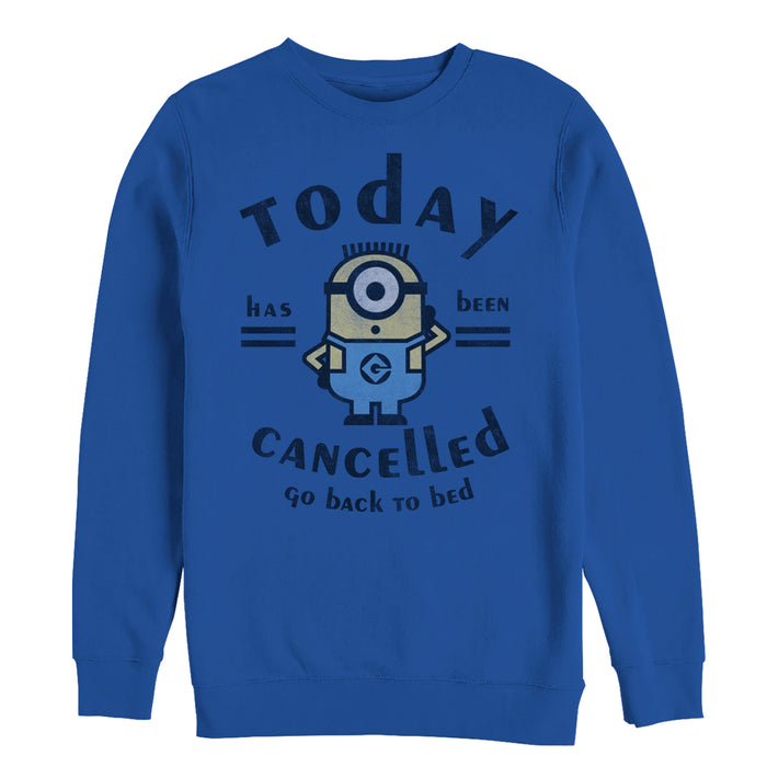 fifth sun Men's Despicable Me Minion Today Cancelled Sweatshirt