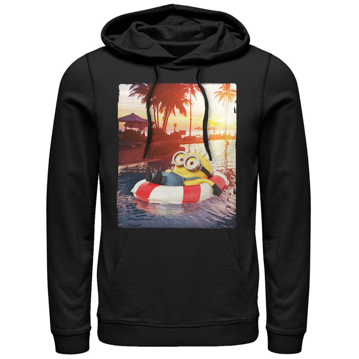fifth sun Men's Despicable Me Minion Tropical Vacation Pull Over Hoodie