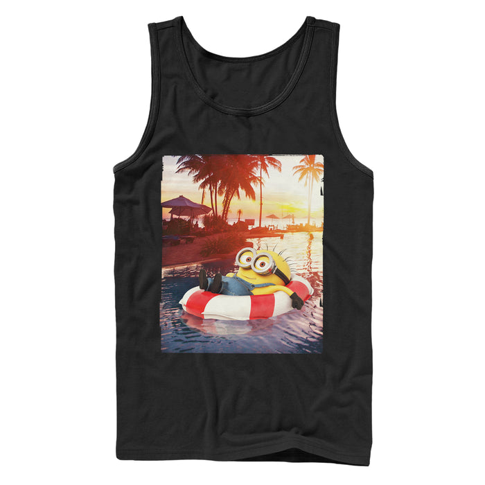 fifth sun Men's Despicable Me Minion Tropical Vacation Tank Top