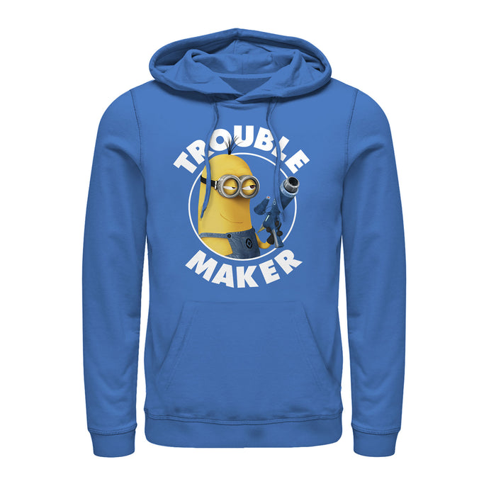 fifth sun Men's Despicable Me Minion Trouble Maker Pull Over Hoodie