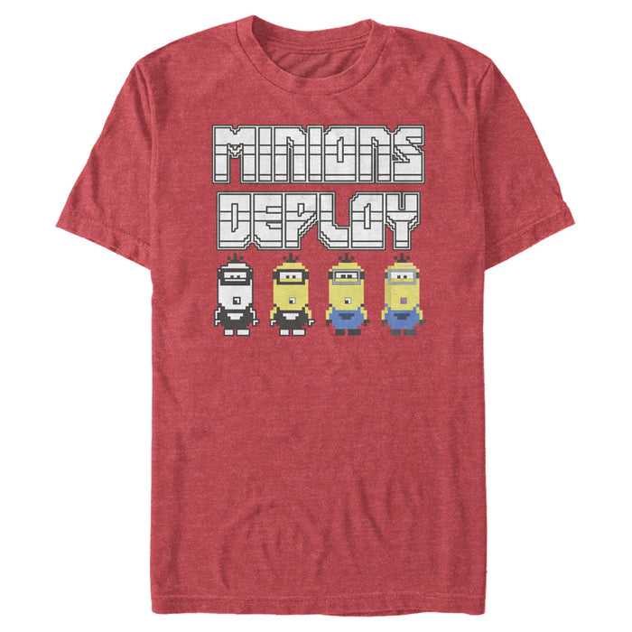 fifth sun Men's Despicable Me Minions Deploy 8-Bit T-Shirt