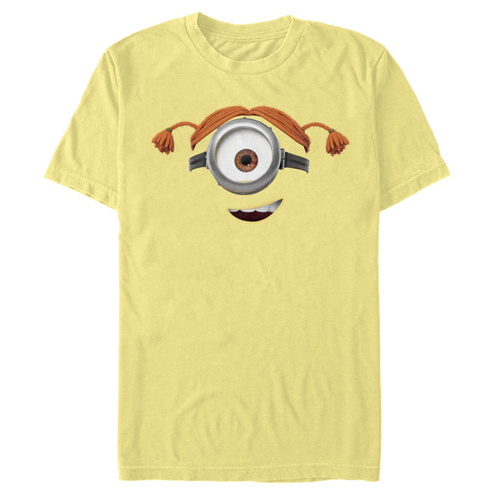fifth sun Men's Despicable Me Minions Minions Carl Pigtails Big Face T-Shirt