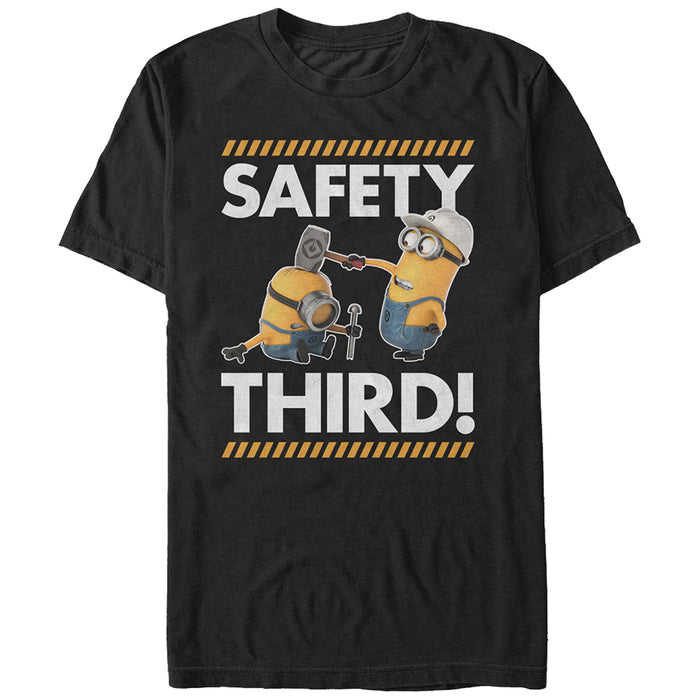 fifth sun Men's Despicable Me Minions Safety Third T-Shirt