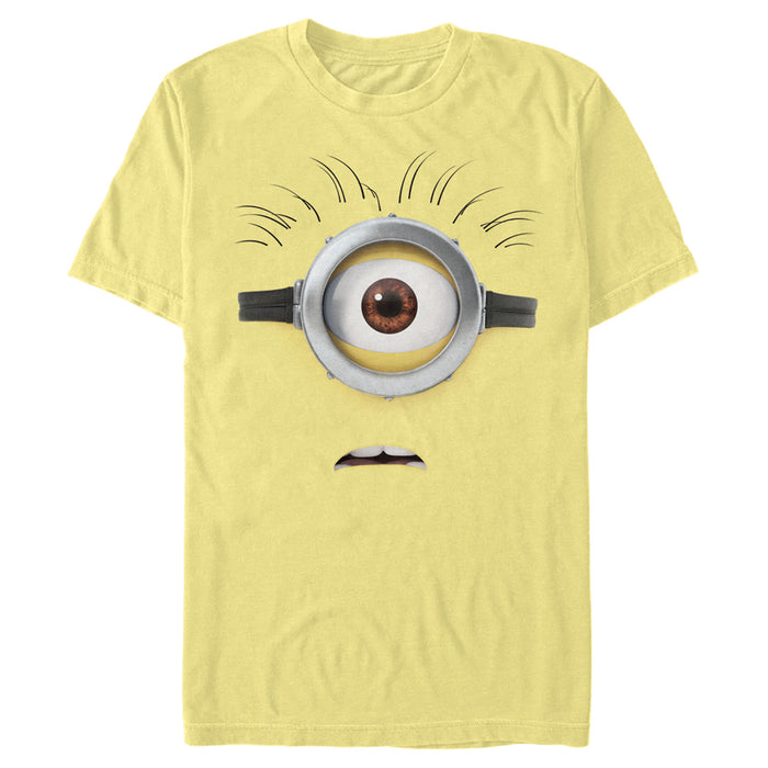 fifth sun Men's Despicable Me Minions Shocked Face Minion Carl Big Face T-Shirt