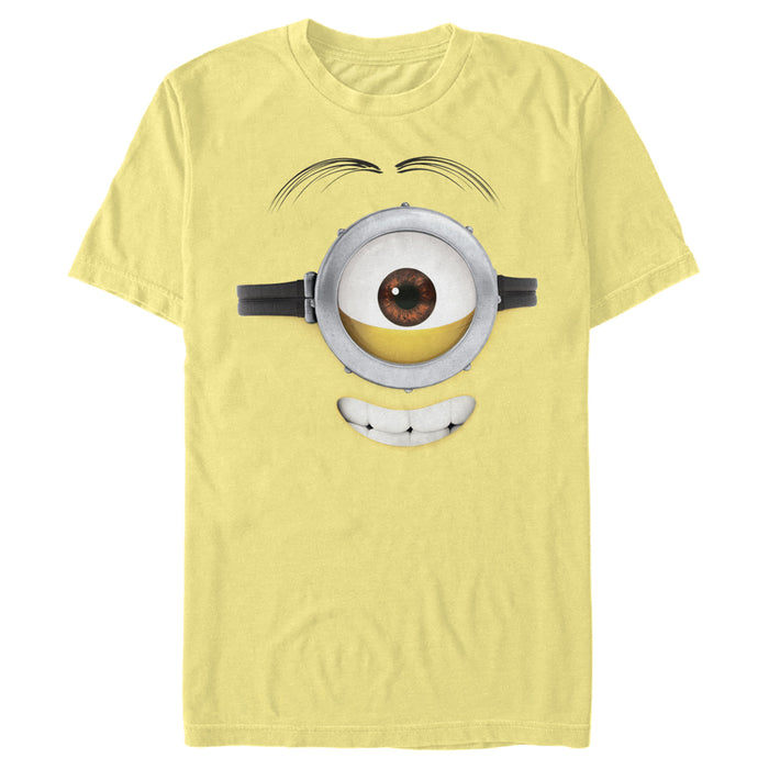 fifth sun Men's Despicable Me Minions Stuart Toothy Smile Big Face T-Shirt
