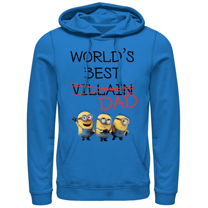 fifth sun Men's Despicable Me Minions World's Best Villain Dad Pull Over Hoodie
