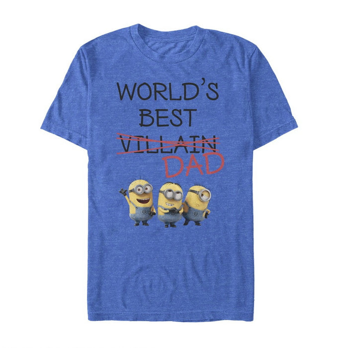fifth sun Men's Despicable Me Minions World's Best Villain Dad T-Shirt