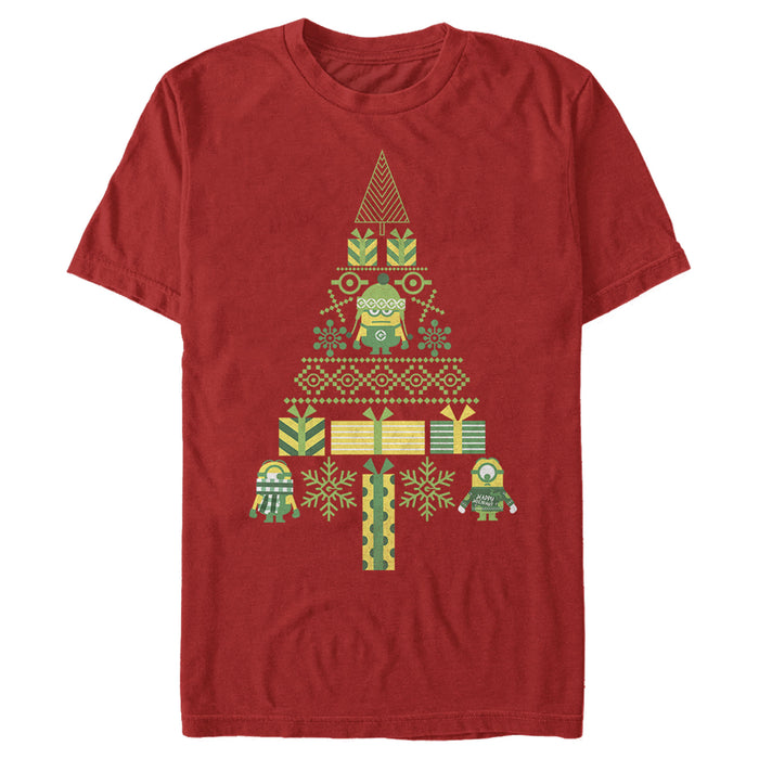 fifth sun Men's Despicable Me Ugly Christmas Minons Tree 2D T-Shirt