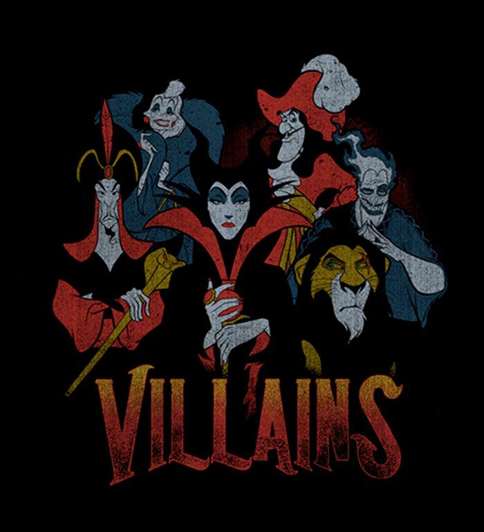 Fifth Sun Men's Disney Evil Vintage Character Collage T-Shirt