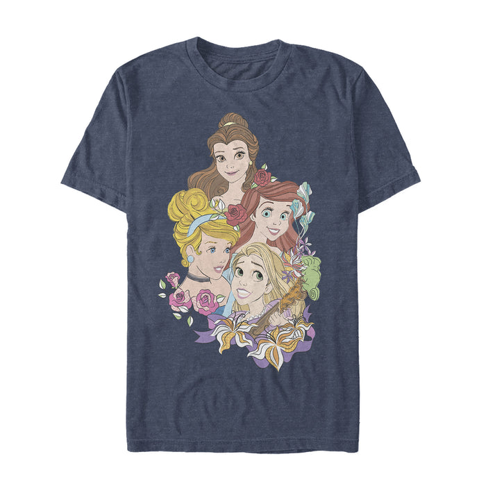 fifth sun Men's Disney Princesses Artistic Portrait T-Shirt