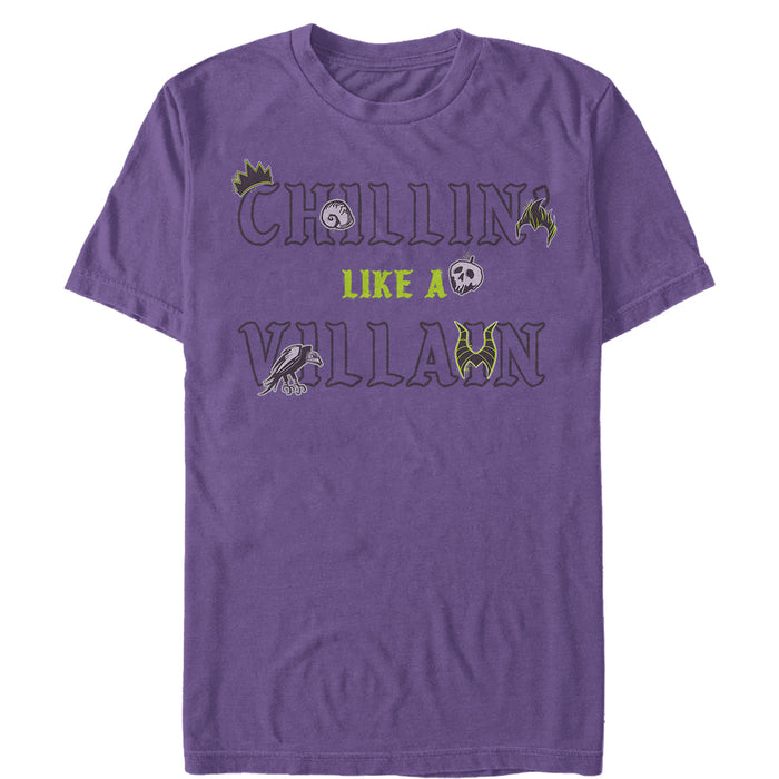 fifth sun Men's Disney Princesses Chillin' Like a Villain Icons T-Shirt