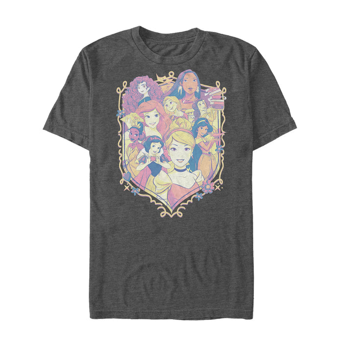fifth sun Men's Disney Princesses Collage Emblem T-Shirt
