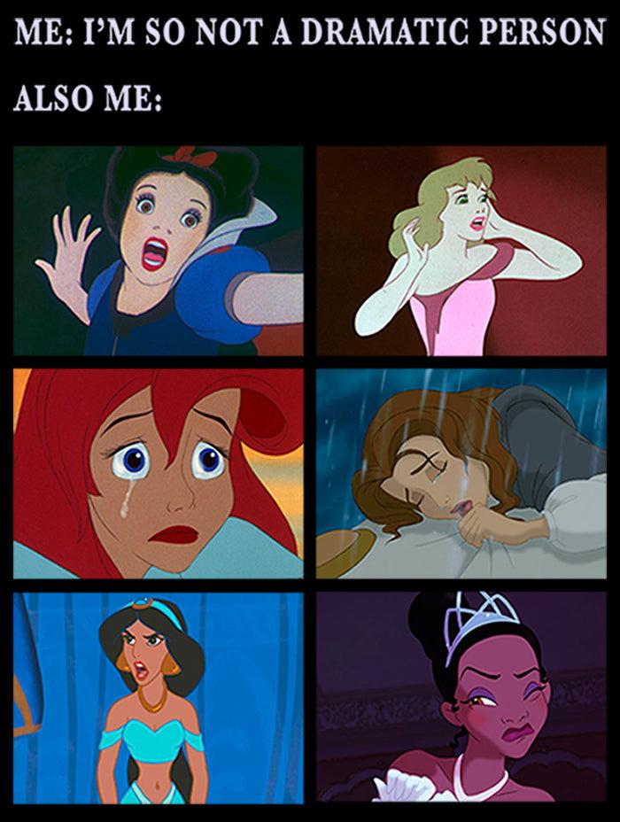 Fifth Sun Men's Disney Princesses Dramatic Person Squares T-Shirt