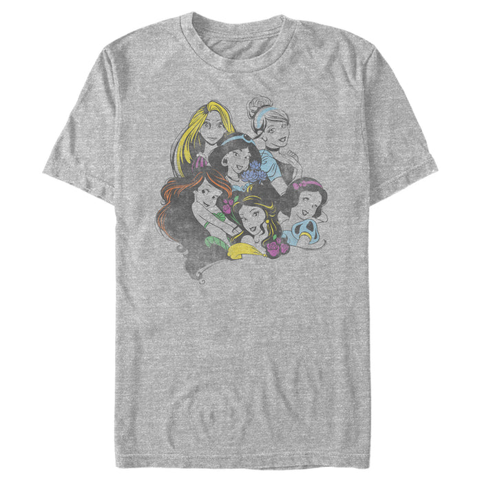 fifth sun Men's Disney Princesses Group Bold Color Pop T-Shirt