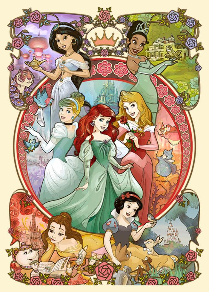 Fifth Sun Men's Disney Princesses Vintage Collage T-Shirt