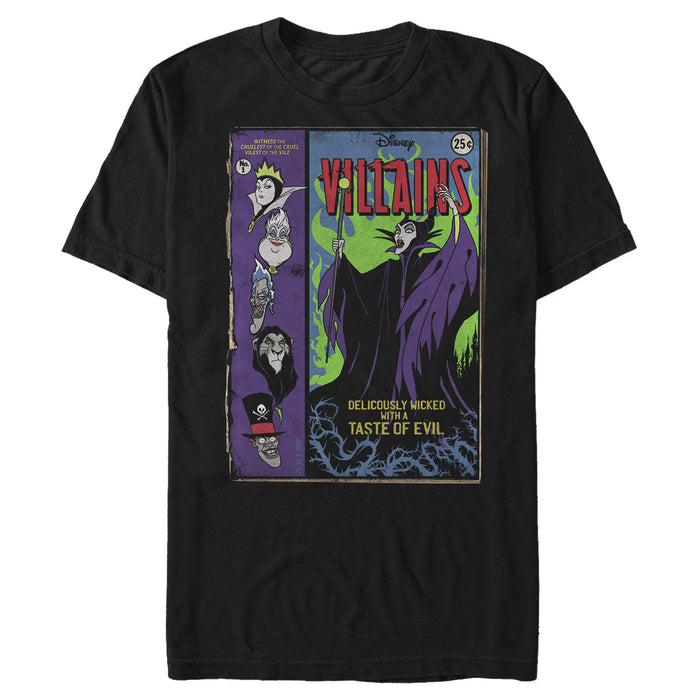 fifth sun Men's Disney Princesses Vintage Villain Comics T-Shirt