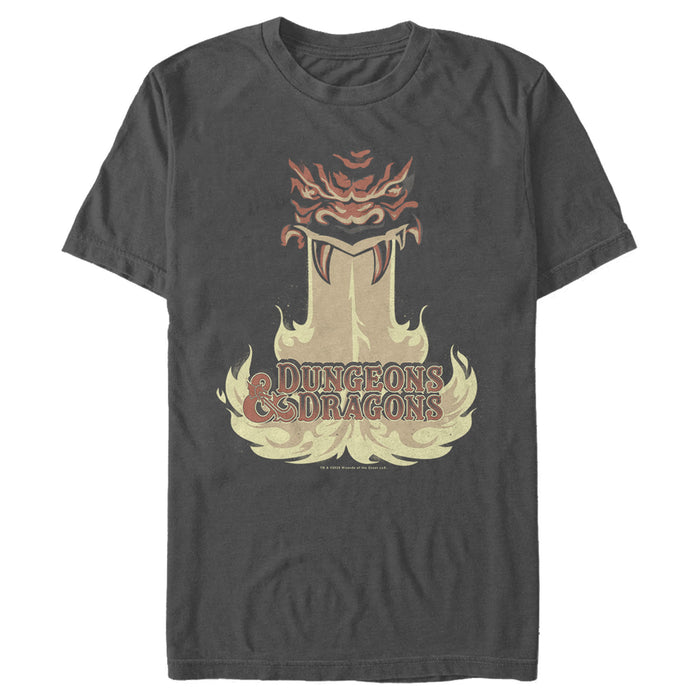 fifth sun Men's Dungeons & Dragons Breathing Flame Dragon Cartoon T-Shirt