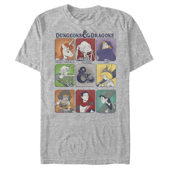 fifth sun Men's Dungeons & Dragons Cartoon Character Panels T-Shirt