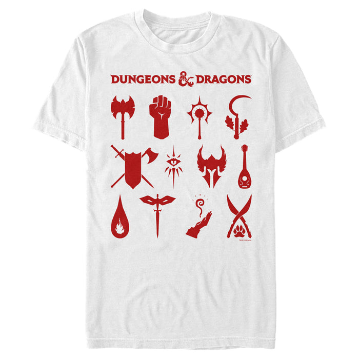 fifth sun Men's Dungeons & Dragons Class Icons T-Shirt