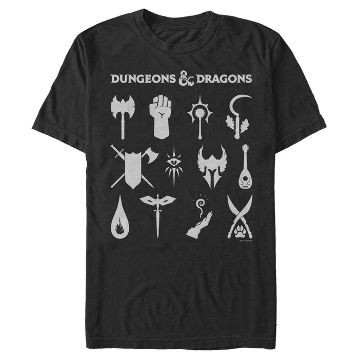 fifth sun Men's Dungeons & Dragons Class Symbols T-Shirt